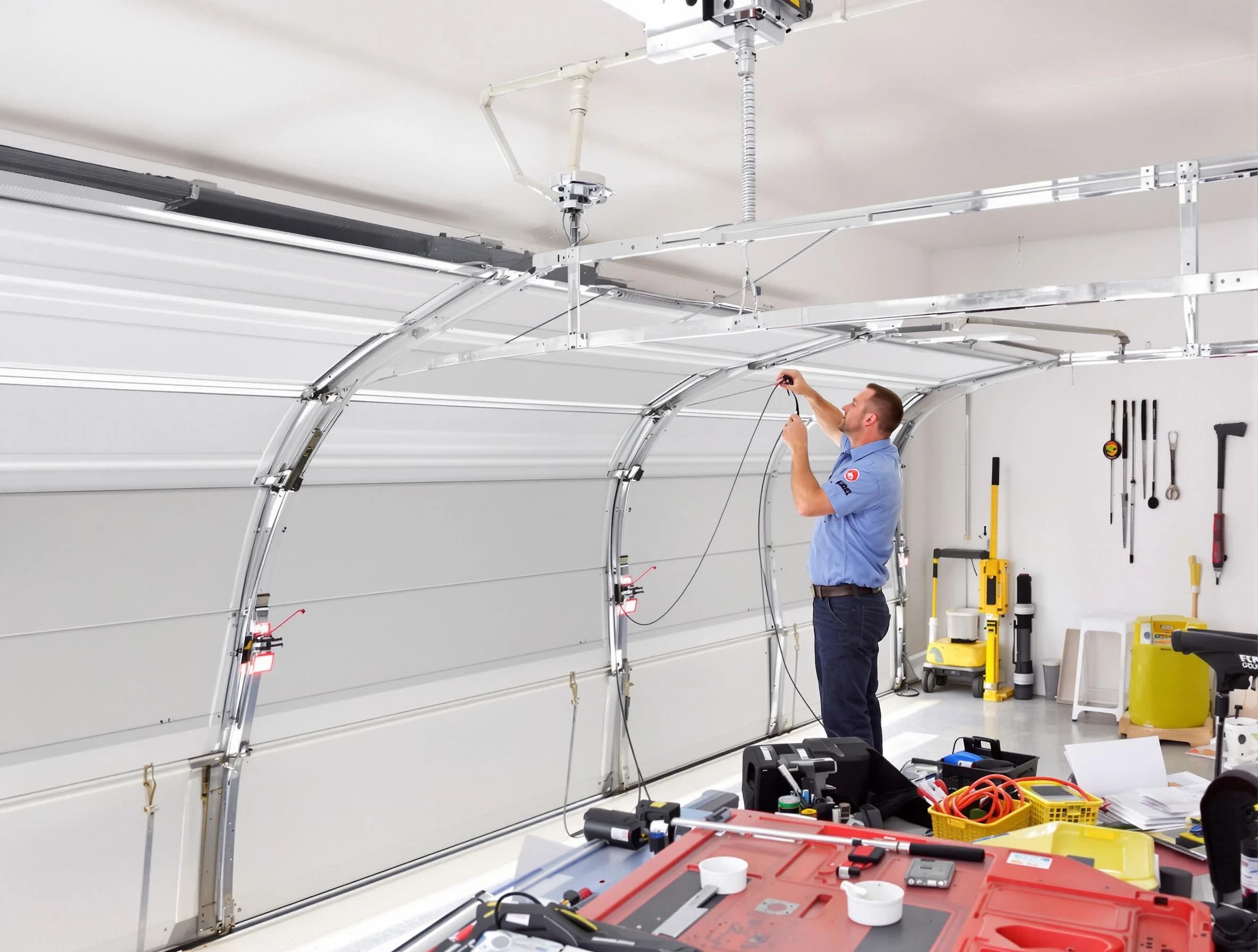Garage door cable repair service by Wayne Garage Door Repair in Wayne
