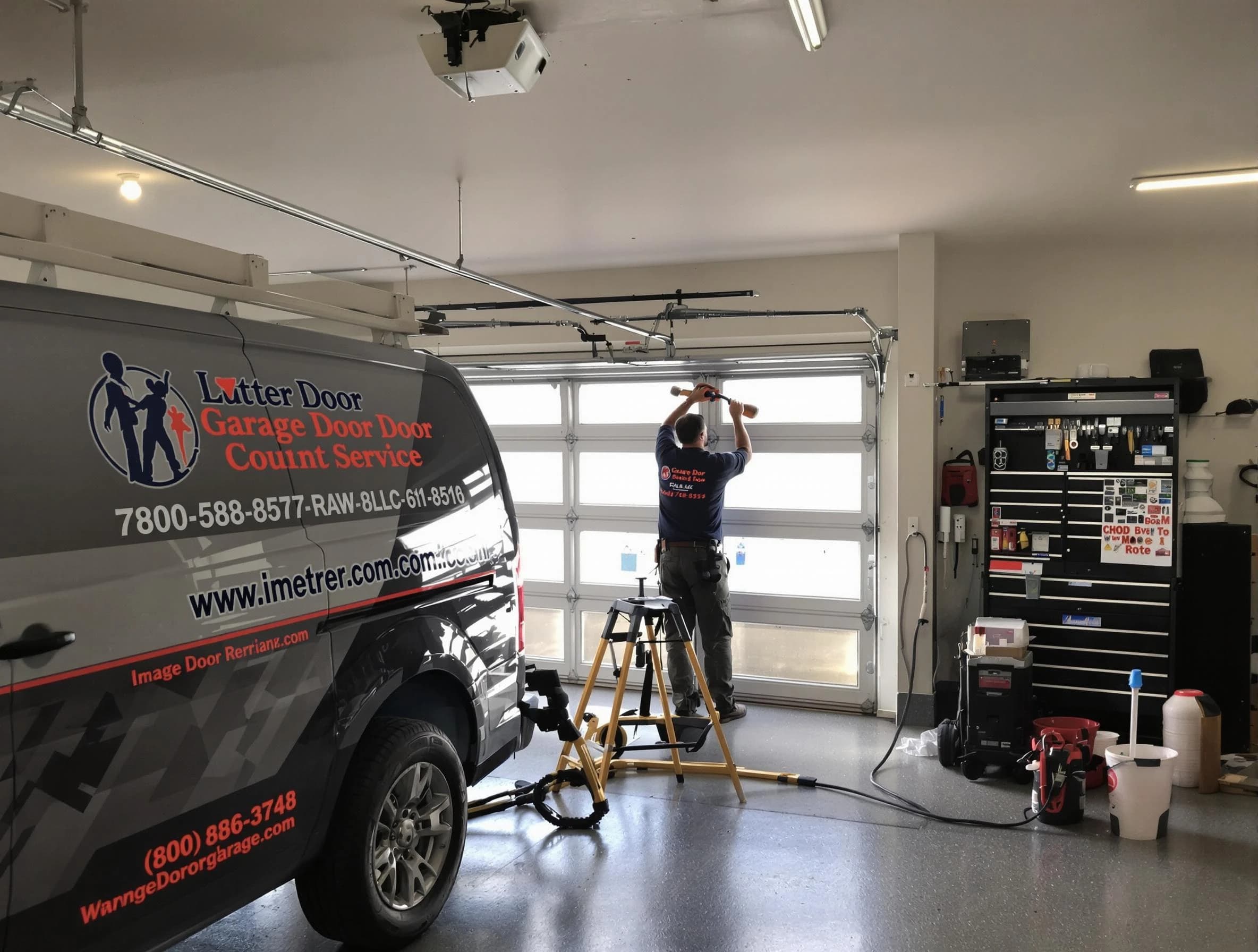 Wayne Garage Door Repair rapid response team performing same-day repair in Wayne