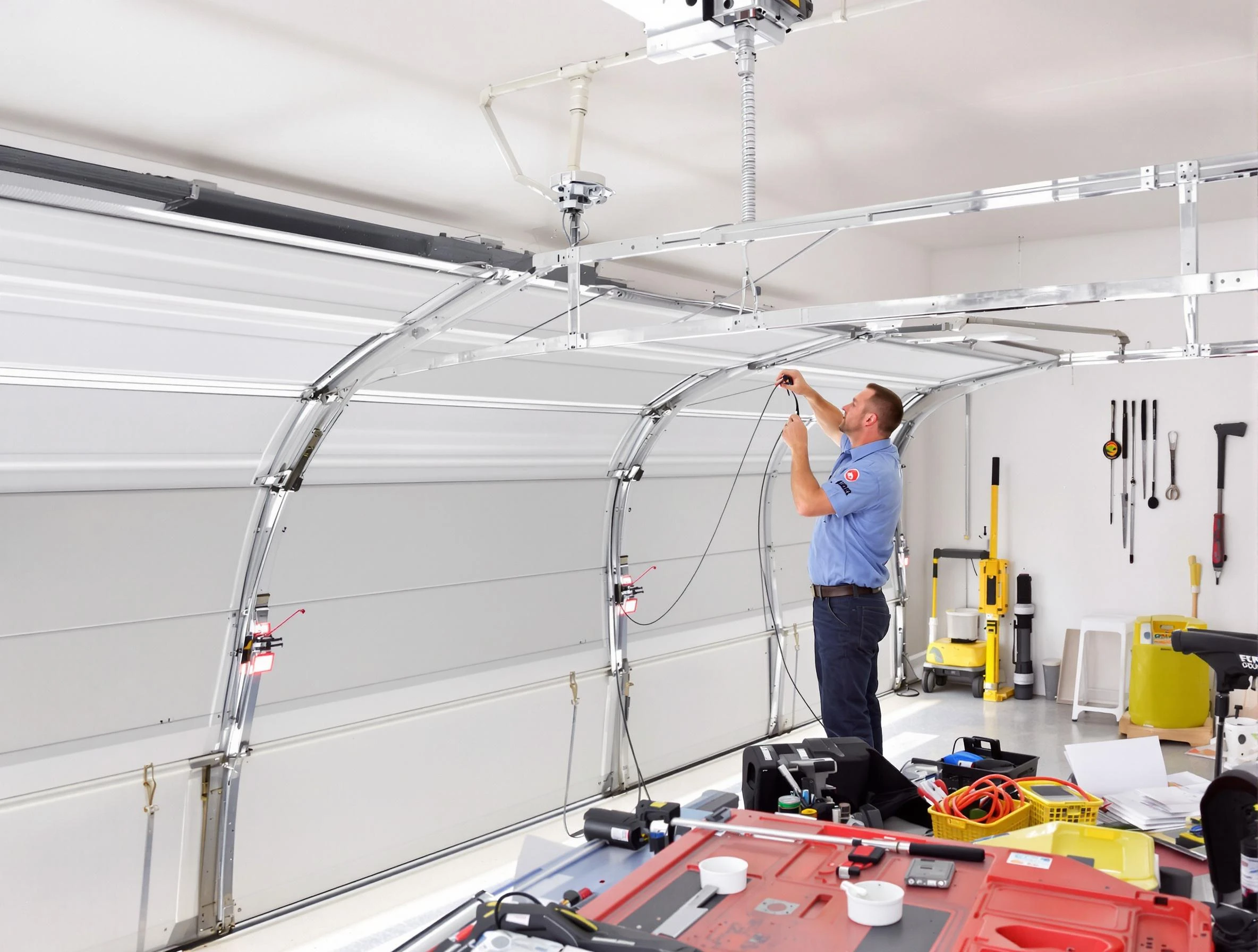 Garage door cable repair service by Wayne Garage Door Repair in Wayne